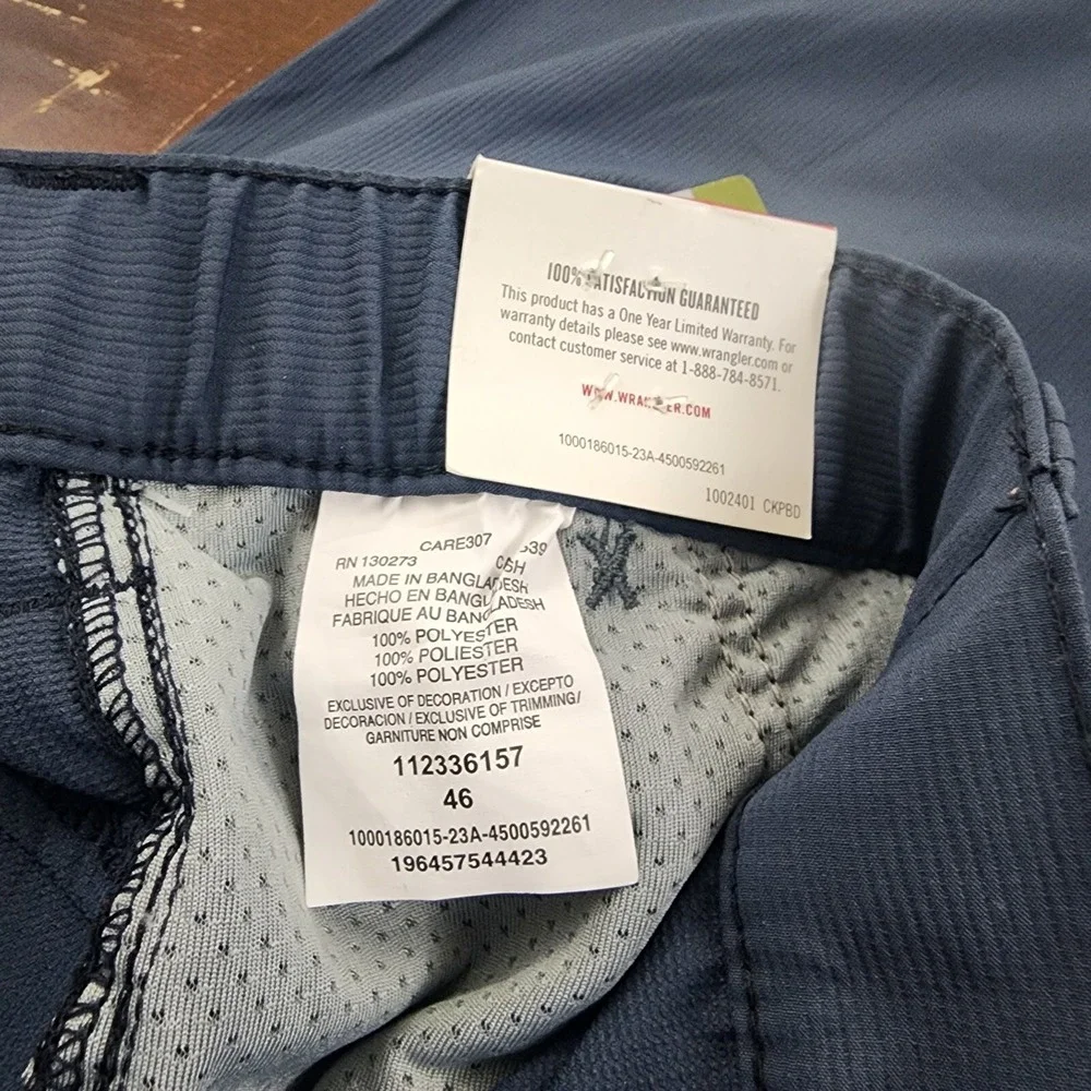 Wrangler Mens 46 Performance Side Elastic Utility Short 112336157 Blue Nights‎
